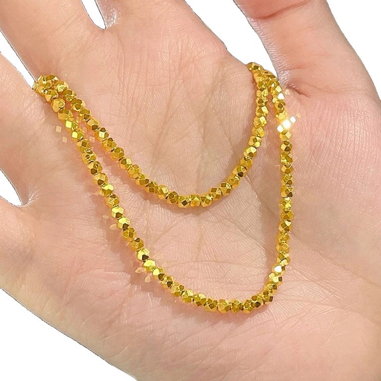 24K pozlata s vakuumskim premazom, otpornost na boje, blistav lanac za dekolte za žene