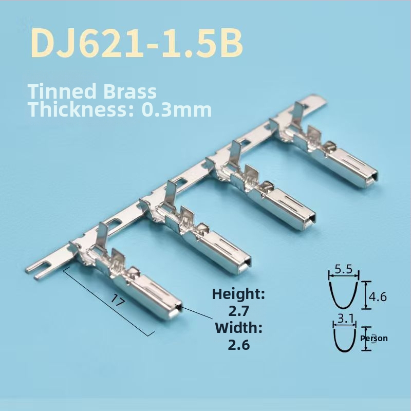 DJ621-1.5B DJ611-1.5B automobilový terminálny konektor pre kabeláž, 1 pól, samec a samica