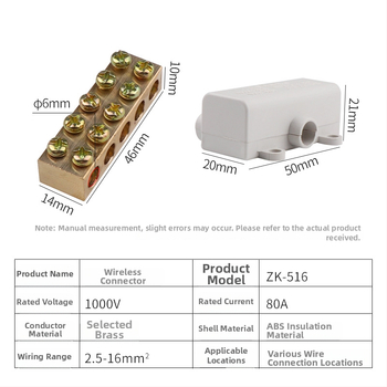 ZK-516 Vysokonapäťový terminálny blok, 1 vstup, 4 výstupy, rozdeľovač vodičov 16 mm²