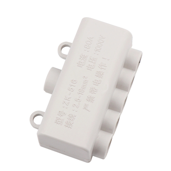 ZK-516 Vysokonapäťový terminálny blok, 1 vstup, 4 výstupy, rozdeľovač vodičov 16 mm²
