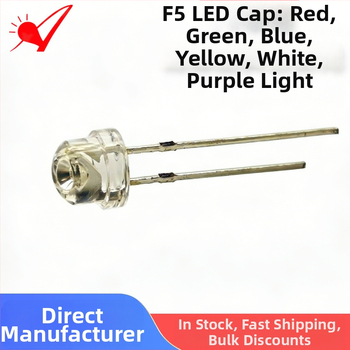 F5 szalmakalap LED gyöngyök, 5 mm, nagy fényerő, közvetlen csatlakozás, 3V, több színű: piros, zöld, kék, sárga, lila, fehér, narancs