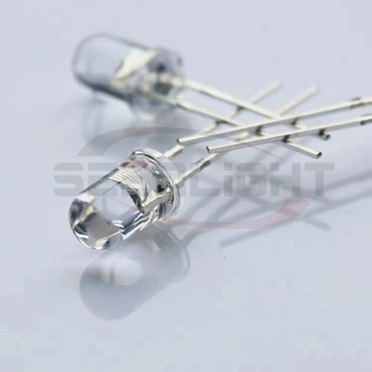 5mm LED gyöngyök F5, fehér fény; színek: fehér, piros, sárga, kék, zöld, narancs, rózsaszín, lila; through-hole LED-ek