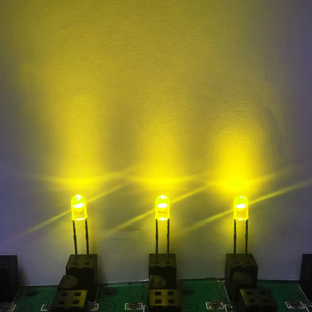 F3 él nélküli 3 mm LED gyöngy – aranysárga (citromsárga), 2.8–3.0V