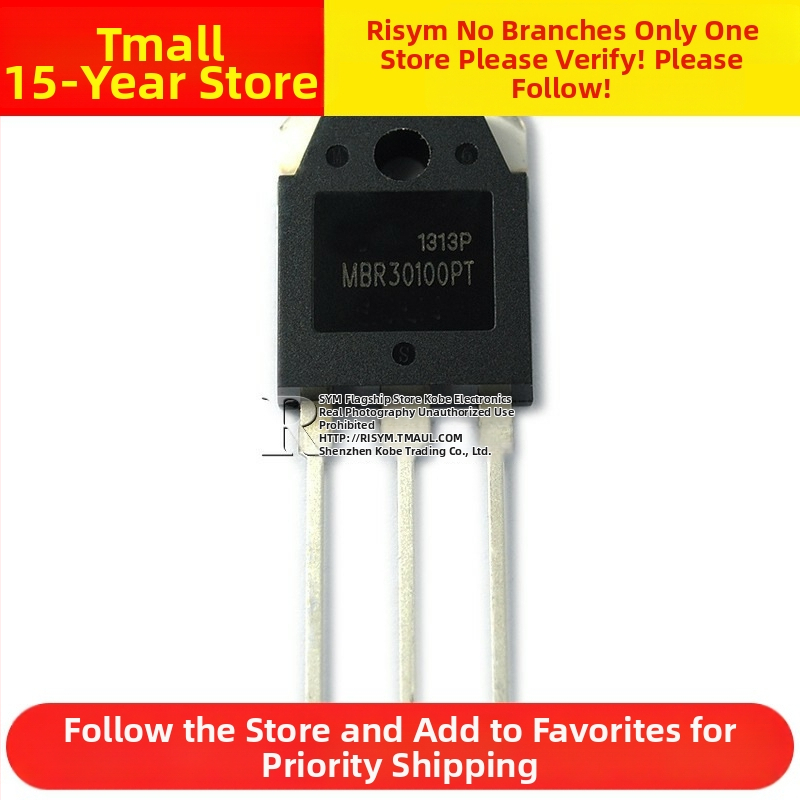 Risym Core Schottky dióda MBR30100PT, MBR30100, 30A 100V TO-247 balenie