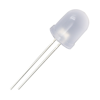 F10 10 mm kerek fejű ködös hatású LED gyöngyök egyenes beépítéshez, meleg fehér, piros, zöld, sárga és fehér fény