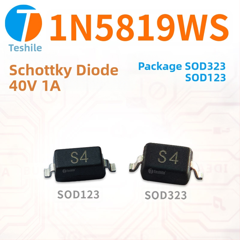 Teshile Schottky dióda 1N5819WS S4, 40V 1A, SOD-123/SOD-323