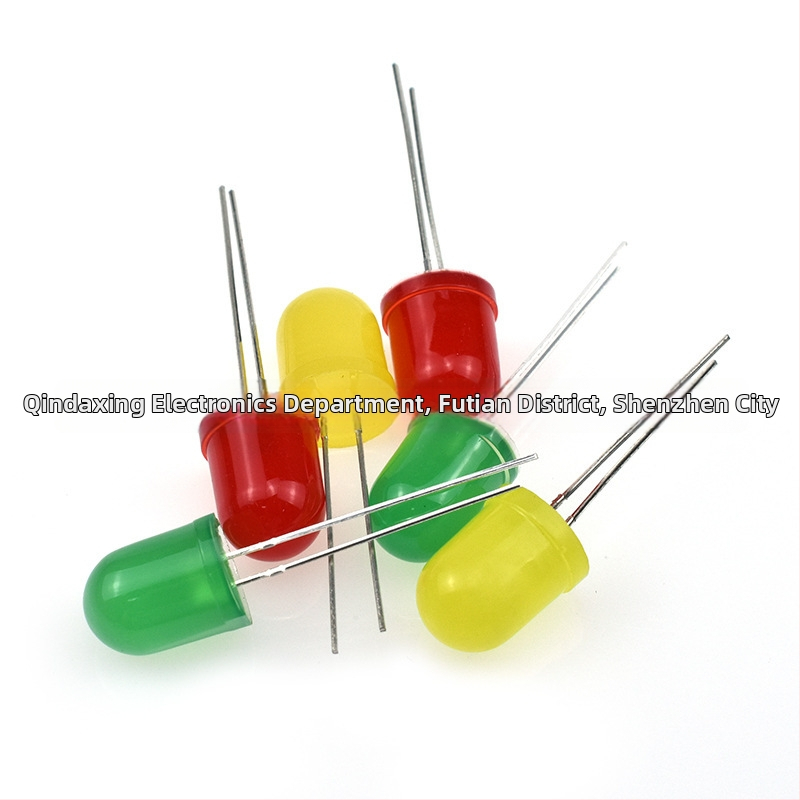 10 mm indikátorové LED, červená/zelená/žltá/modrá, 3V