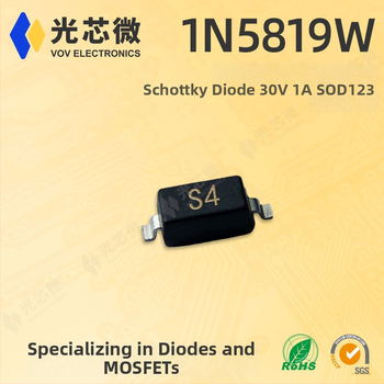 1N5819W Schottky dióda, balenie SOD-123, 350 mA, 40 V, B5819W