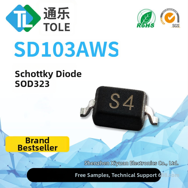 Tongle Schottky dióda 1N5819WS SD103AWS Silk Screen S4 SOD323