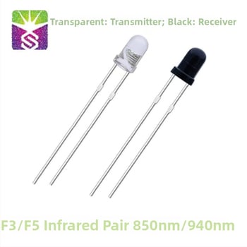F5 IR prijemnik i F3 IR emitirajuće diode s vodovima, IR LED diode 940/850 nm