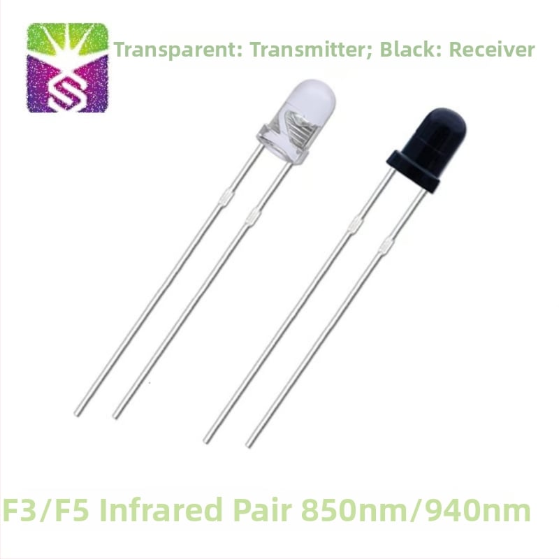 F5 IR prijemnik i F3 IR emitirajuće diode s vodovima, IR LED diode 940/850 nm
