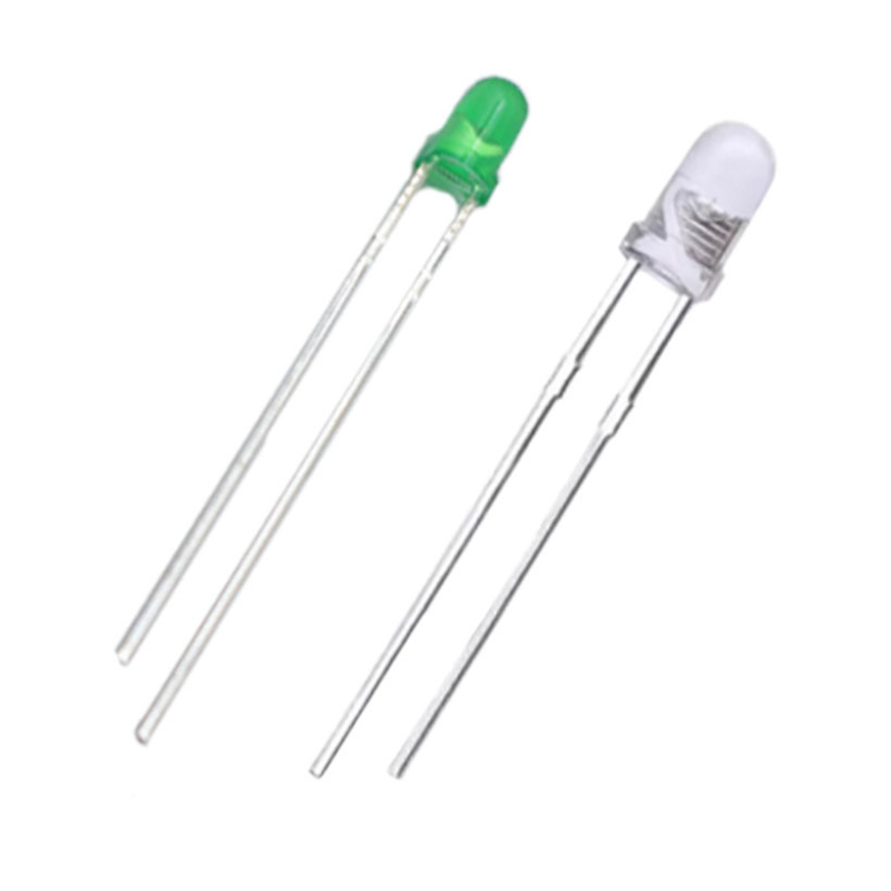 F3F5 LED zrno visoke svjetline, smaragdnozelene boje, 3 mm / 5 mm kroz rupu, okrugla glava