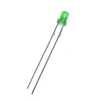 F3 zelena LED zrno, 3 mm, tročip zelena, ravna vodilica, priključak, opća svjetlost