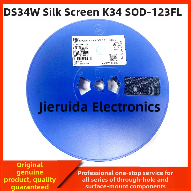 DS34W K34 Schottky dioda, SOD-123FL, 3A 40V, povrchová montáž