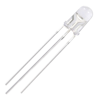 5mm kétszínű LED gyöngyök, piros-zöld, átlátszó lencse, közös anód és közös katód, közvetlen csatlakozás
