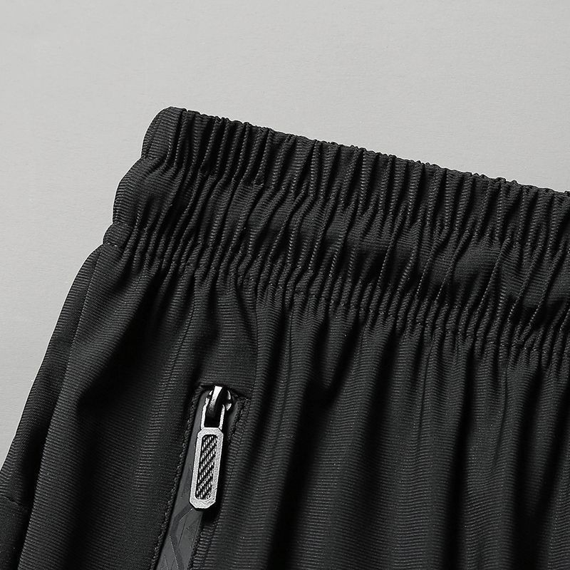 Летни мъжки къси панталони от Ice Silk, свободен крой, лека материя, спортен стил, 3/4 дължина