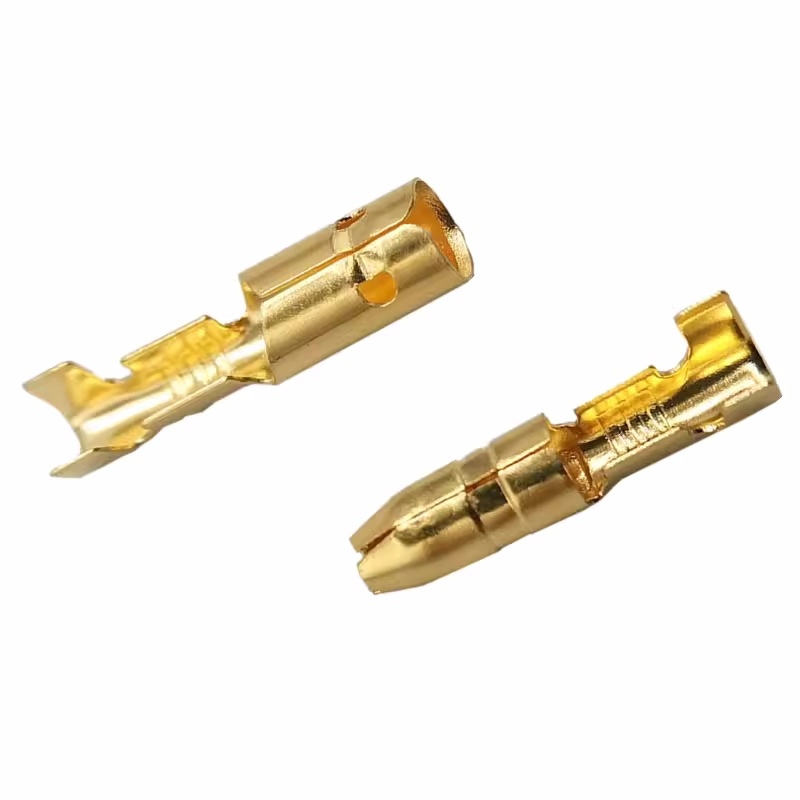 Guľatý typ mosadzového terminálu pre kábel, 4,0 mm, mužský a ženský, s puzdrom
