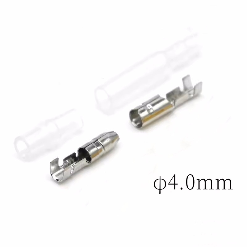 Guľatý typ mosadzového terminálu pre kábel, 4,0 mm, mužský a ženský, s puzdrom