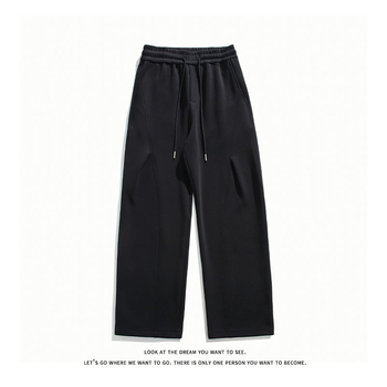 Pantaloni sport largi uni pentru bărbați, primăvara 2026, croială lejeră, drept