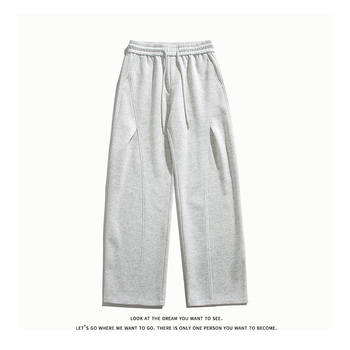 Pantaloni sport largi uni pentru bărbați, primăvara 2026, croială lejeră, drept