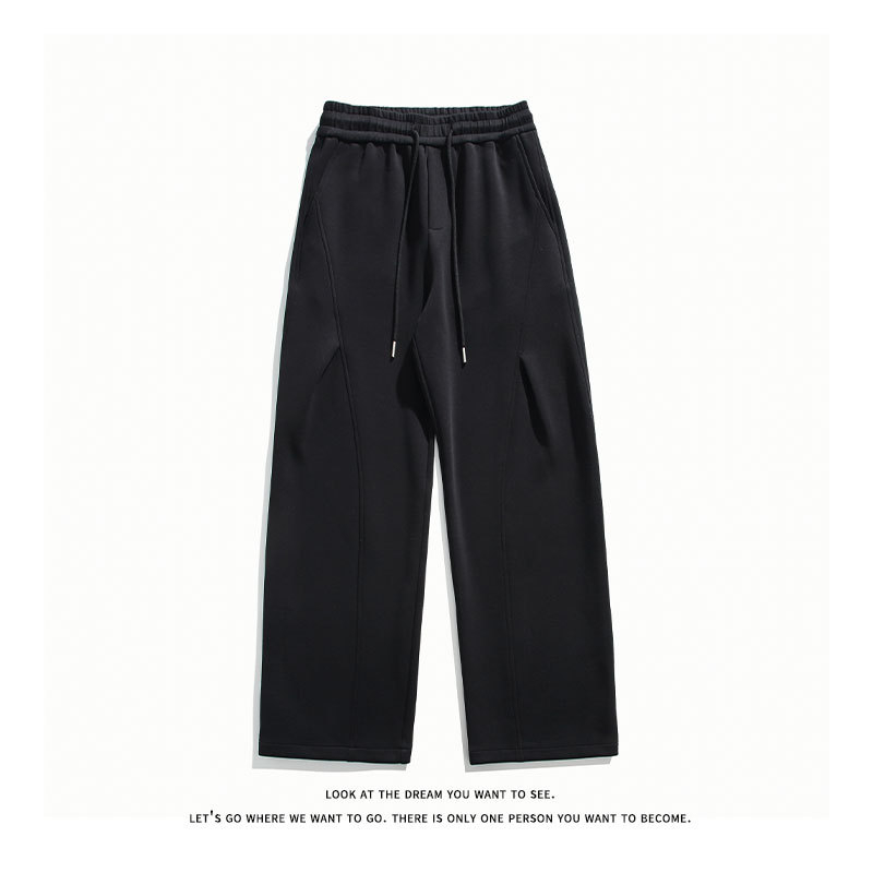 Pantaloni sport largi uni pentru bărbați, primăvara 2026, croială lejeră, drept