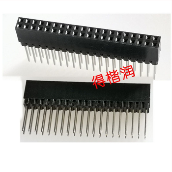PC104 2x20-pínová samica, dvojradová zásuvka, 2,54 mm rozteč, predĺžené piny, dĺžka pinu 12,2 mm, výška plastu 8,3 mm