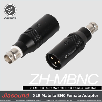 Pozlátený XLR samčie adaptér Q9 SDI na BNC samičí koaxiálny zvukový konvertor