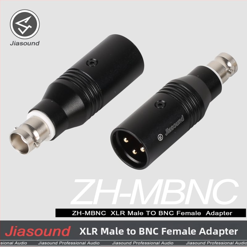 Pozlátený XLR samčie adaptér Q9 SDI na BNC samičí koaxiálny zvukový konvertor