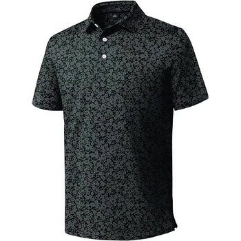 Tricou polo bărbătesc, uscare rapidă, mâneci scurte, imprimeu cu echipa, absorbant de umezeală