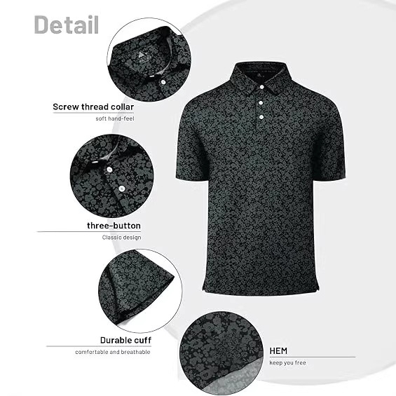 Tricou polo bărbătesc, uscare rapidă, mâneci scurte, imprimeu cu echipa, absorbant de umezeală