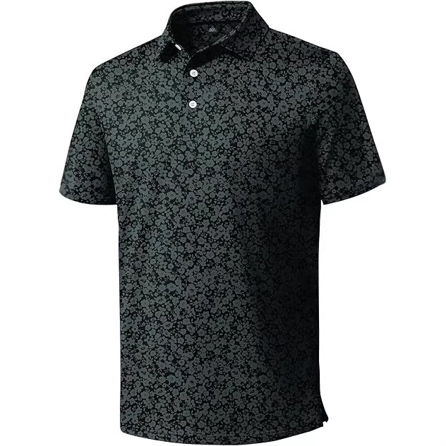 Tricou polo bărbătesc, uscare rapidă, mâneci scurte, imprimeu cu echipa, absorbant de umezeală
