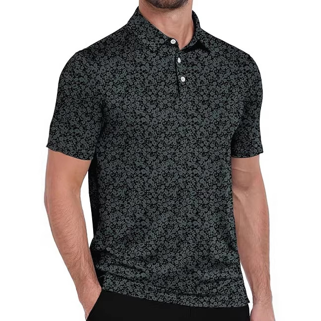 Tricou polo bărbătesc, uscare rapidă, mâneci scurte, imprimeu cu echipa, absorbant de umezeală