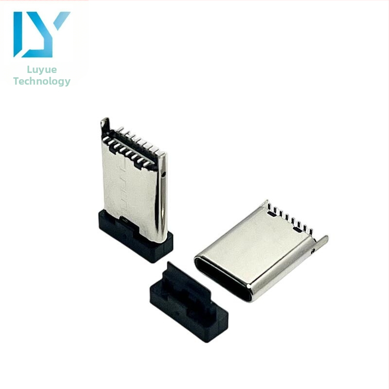 Type-C 16-pinový samec, zvislý, predĺžený konektor, USB terminálny patch, výška 10,5