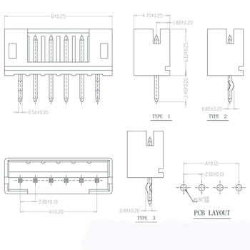 PH-3A rovný pin header, krok 2,0 mm, PH2.0-3P, 3-pínový konektor