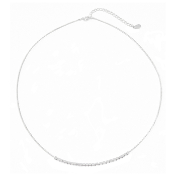 Mini kvadratni ogrlic s minimalistickim stilom, klavikularni lanac, geometrijski dizajn, srebrno pozlaćeni bakar, za žene