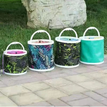 Sklopiva kanta za ribolov s platnenim tijelom i ručkom od užeta