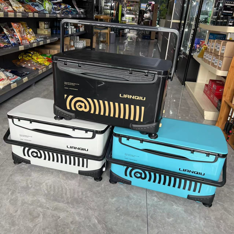 Even Ball kutija za ribolov 2600, ultra lagana aluminijska legura, 26 L, boje: Tiffany plava, crna, zlatna, slonova kost bijela