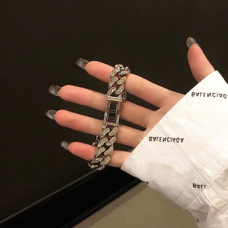 Βραχιόλι Cuban link για ζευγάρια, unisex, χιπ-χοπ μινιμαλιστικά κοσμήματα
