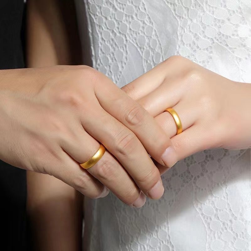 Unisex otvoreni podesivi prsten u nijansi pijeskovog zlata, dugotrajna boja