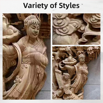 Dongyang čínskeho štýlu – antická dekorácia stropu a vrchného rámu dverí s ručne vyrezávanými motívmi pre záhradný chrám