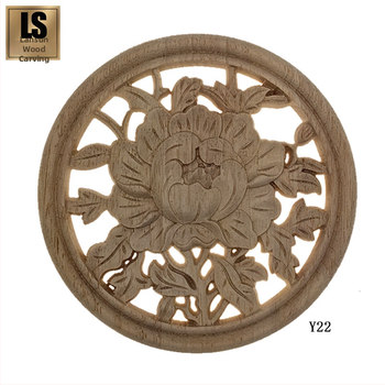 Lansen Dongyang drevorezba – európsky štýl vintage tanier dekor, vyrezávaný ornament, tanier na sashimi, kruhový reliéf