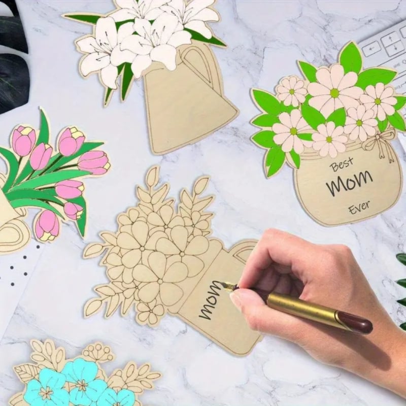 Drevená ozdoba k Dňu matiek — kreatívne DIY dekorácia vo forme kvetu