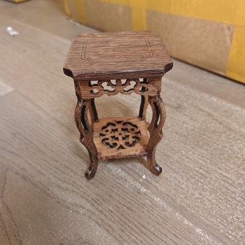 Stojan na bonsaje zo Rosewood a Padauk, kompaktná dekoratívna polica na čajník a šálky z purpurovej hliny, základňa na exponáty
