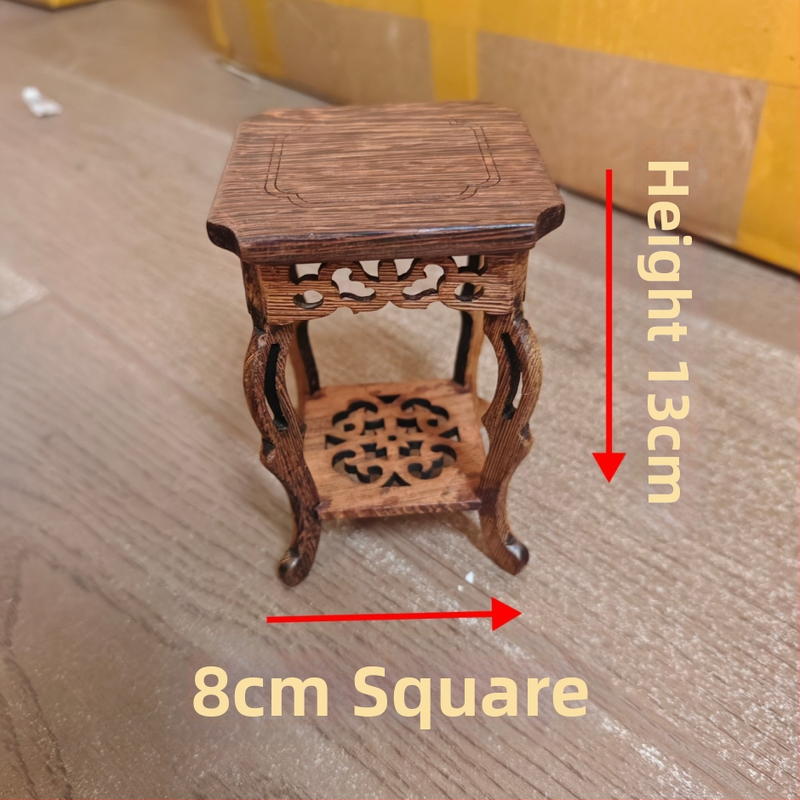 Stojan na bonsaje zo Rosewood a Padauk, kompaktná dekoratívna polica na čajník a šálky z purpurovej hliny, základňa na exponáty