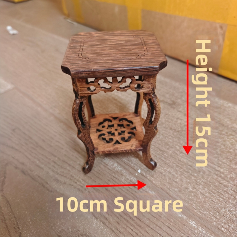 Stojan na bonsaje zo Rosewood a Padauk, kompaktná dekoratívna polica na čajník a šálky z purpurovej hliny, základňa na exponáty