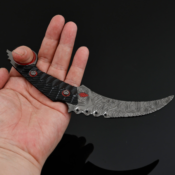 Dark Zone nôž s drápom v tvare ubúdajúceho mesiaca, dĺžka 18 cm, kovový dekoratívny model