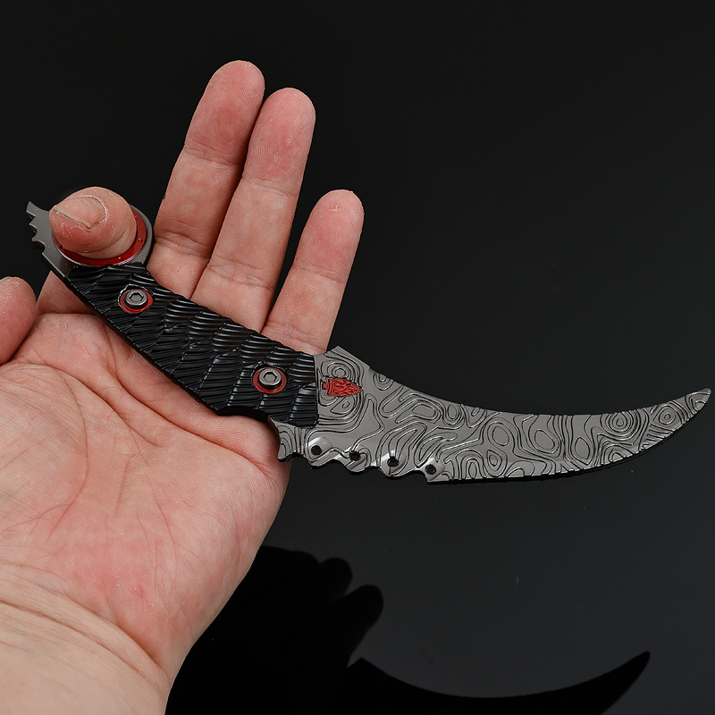 Dark Zone nôž s drápom v tvare ubúdajúceho mesiaca, dĺžka 18 cm, kovový dekoratívny model