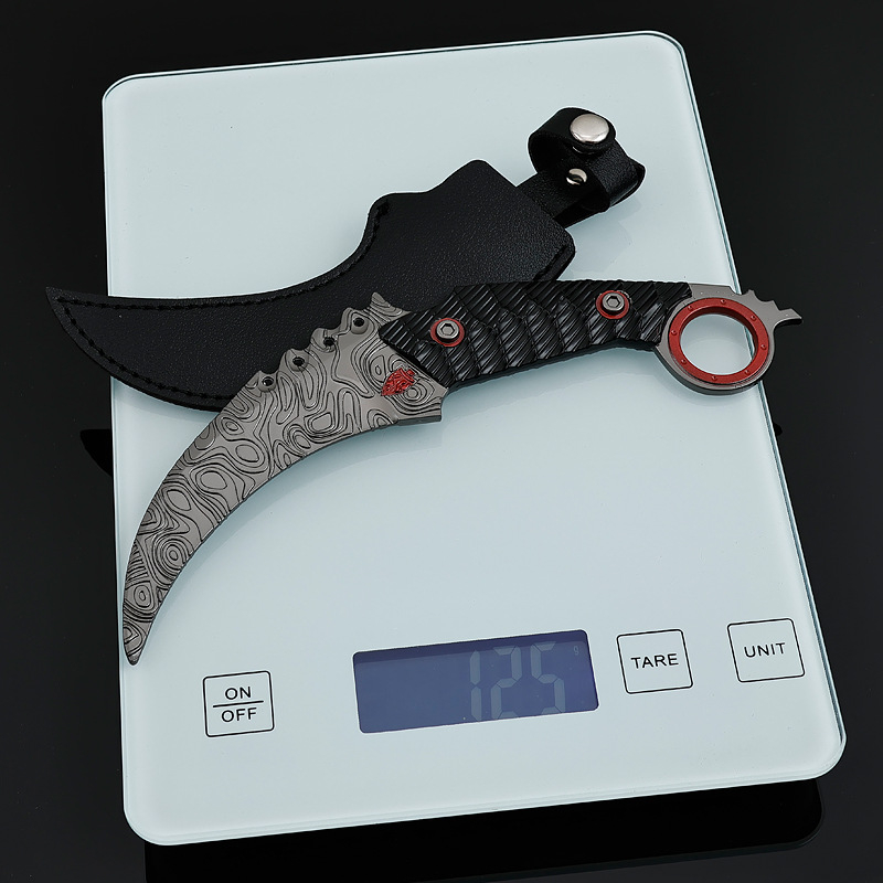 Dark Zone nôž s drápom v tvare ubúdajúceho mesiaca, dĺžka 18 cm, kovový dekoratívny model