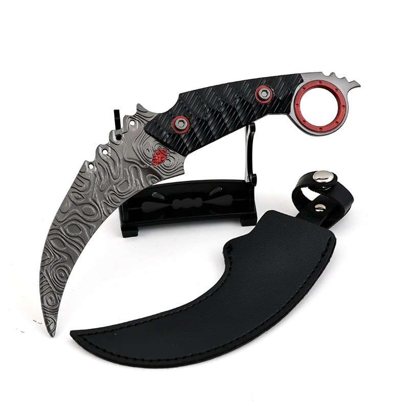 Dark Zone nôž s drápom v tvare ubúdajúceho mesiaca, dĺžka 18 cm, kovový dekoratívny model