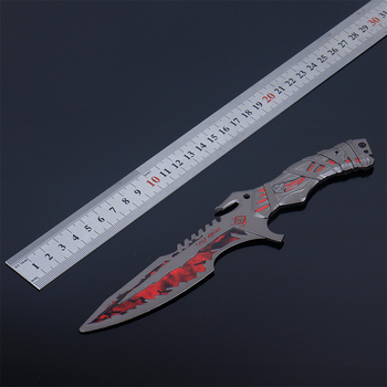 Model zbrane zo zliatiny Executioner, 22 cm, bojový nôž s lávovým vzorom, dekoratívny kus